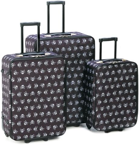 Stylish Skull Luggage Trio