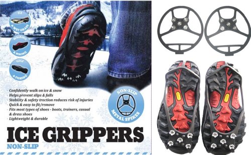 YWS 1 pair Anti-Slip Over Shoes Snow & Ice Grips
