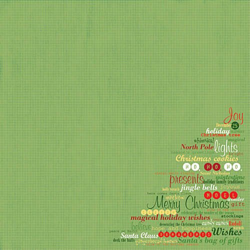Christmas Words Right Scrapbook Paper