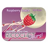 Ricochet Sours, Raspberry Dance, 100-Count Mints (Pack of 6)
