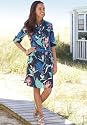 Chadwicks Botanical Print Linen Shirtdress