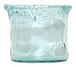 Clear Spanish Recycled Textured Glass Small Oval Vase 7"H x 5.5"W Set / 2