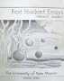 Best Student Essays the University of New Mexico Spring 2003 (Volume 15 No. 1)