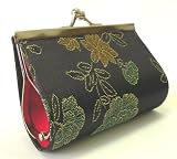 Coin Purse Wallet-Adorable Satin Silky Fabric w/Beautiful Flora Imprints,Size at 4.75