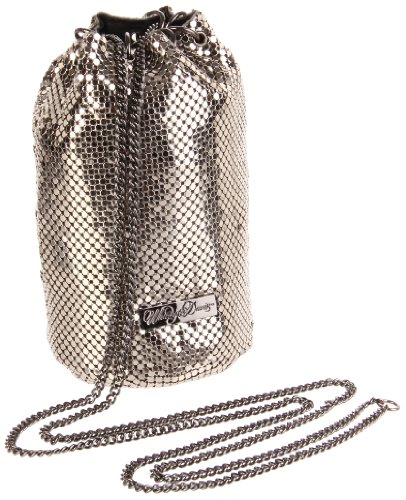 Whiting & Davis Chain Tassel 1-4116PW Crossbody Pouch,Pewter,One Size
