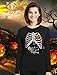 TeeStars - Halloween - Pregnant Skeleton Xray Costume Women Long Sleeve T-Shirt Large Black