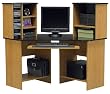Corner Computer Desk in Native Oak Finish By Ameriwood Furniture