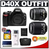 Nikon D40x 10.2MP Digital SLR Camera with 18-55mm AF-S DX Nikkor Lens Outfit + Nikon 55-200mm ED AF-S Lens + Transcend 2GB 150x SecureDigital Card + High Speed USB 2.0 Card Reader + Nikon SLR Gadget Bag
