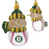 Scottish Christmas Oakland Athletics All-Star Light Up Snowmen Ornament Set