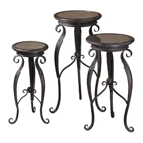 Set of 3, Pablitas, Plant Stands, Accent Decor,Pedestal by Uttermost