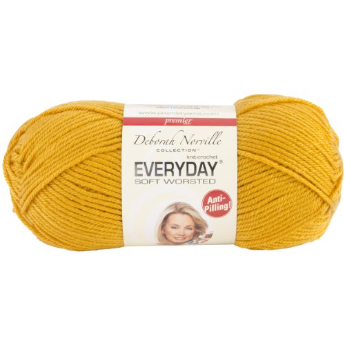 Premier Yarn Deborah Norville Collection 3-Pack Everyday Solid Yarn, Mustard