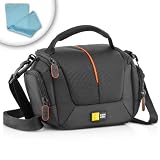 Compact, Premium QuickCase with 1-Pull Access for the Canon PowerShot SX20IS, SX120IS, G11 High Zoom Cameras and More - With Reinforced Nylon and Nylex For Superior Protection, Includes Microfiber Camera Cleaning Cloth