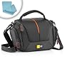 Compact, Premium QuickCase with 1-Pull Access for the Canon PowerShot SX20IS, SX120IS, G11 High Zoom Cameras and More - With Reinforced Nylon and Nylex For Superior Protection, Includes Microfiber Camera Cleaning Cloth