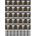 1000 x Coffee-to-go Becher 0,2 Liter MIT DECKEL # edles Design # Pappbecher 200ml # Papierbecher aus 320er Papier # f�r Party, Kiosk, Tankstelle oder einfach f�r zuhause # Einwegbecher zum Mitnehmen # cappuccino latte macchiato Milchkaffee caf�