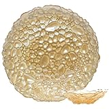 Champagne Colored Pebbled Glass Chip 18D and Dip 8.5D Set by Traders and Company