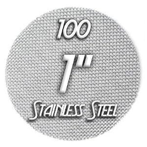 100 Large 1" Inch Stainless Steel Pipe Screens, Vaporizer Screens