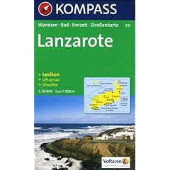 Kompass Karten, Lanzarote: Wander-, Bike-, Freizeit- und Stra�enkarte (Aqua3 Kompass)