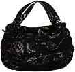 Women's Kenneth Cole Reaction Purse Handbag Tote Scrunch Time Black