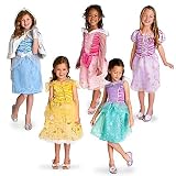 Disney Enchanting Disney Princess Costume Size XS [ 4 ] Ariel , Belle , Rapunzel , Cinderella , Sleeping Beauty , 5 Princesses Wardrobe Set for Girls -- 12-Pc.