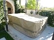 Patio Set Covers 120"L x 86"W fits rectangular and oval shape table set, Center hole for Umbrella.