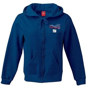 New York Giants Ladies Blue Super Bowl XLII Champions Hooded Champs Hoody Sweatshirt