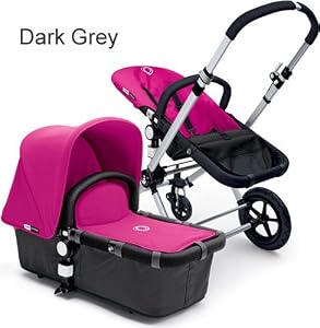 Bugaboo Cameleon Dark Grey Base, Black DENIER Fabric NEW!