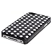 IKASEFU Colorful Polka Dot Wallet Flip Case Pouch Cover for iPhone 4 4s