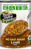 Health Valley Lentil Soup No Salt Added, 15 Ounce Cans (Pack of 12)