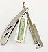 TOOGOO(R) Straight Barber Edge Steel Razors Folding Shaving Knife with 10pcs Blades for Men