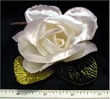 Lot of 12 White Velveteen Roses Crafts Weddings Floral Flowers