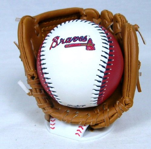 Rawlings Atlanta Braves Baseball with Miniature Glove