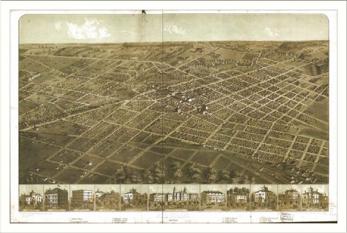 Historic Adrian, Michigan, c. 1866