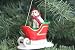 Bulldog White Sleigh Christmas Ornament