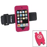 Tuneband and Shoe Pouch, Grantwood Technology's Armband, Silicone Skin and Screen Protector for iPod touch 8GB/16GB/32GB/64GB (2nd and 3rd Generation), Includes Shoe Pouch for Nike+iPod, PINK