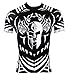 Paladin Cycling Jersey for Men Short Sleeve Skull Pattern Black Bike Shirt