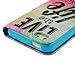 MOLLYCOOCLE Fashion Style Wallet Card Case Magnetic Design Flip Folio Leather Cover Standup Cover Case with Alphabet Pattern Skin for iPhone 5C
