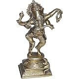Dancing Statue God Ganesha Brass Figurine