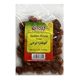 Sadaf Golden Prunes with Pits, Aloo Bokhara, 8-Ounce Packages (Pack of 4)