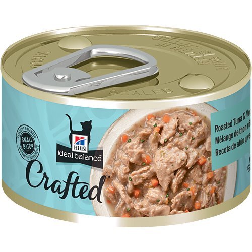 Hill's Ideal Balance Crafted Roasted Tuna and Vegetable Medley Cat Food Can, 2.9-Ounce, 24-Pack