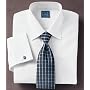 Stays Cool Tailored Fit Broadcloth Spread Collar, French Cuff Dress Shirt