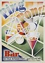 Historische Werbeplakate - Ping Pong Bar Kunstdruck