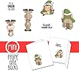 Art Impressions Front-N-Backs Cling Rubber Stamp, 7-Inch by 4-Inch, Elf and Reindeer