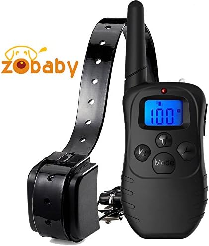 ZOBABY Dog Training Collar Rechargeable Bark Headcollar 100 Level Shock Vibration Remote and Receiver with Adjustable TPU Collar