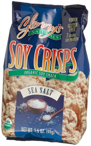 Glenny's Organic Soy Crisps, Sea Salt, 3.5-Ounce Bags (Pack of 6)