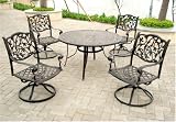 Cast Aluminum Swivel Rocking Set