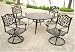Cast Aluminum Swivel Rocking Set