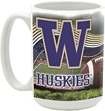 NCAA University of Washington 15-Ounce Stadium Series Ceramic Mug