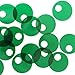 SEQUIN PAILLETTES Large Hole ~ Deep Green Transparent Clear See Thru ~ Loose sequins for embroidery, bridal, knitting, arts, crafts, and embellishment.