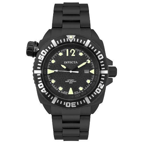 Invicta Men's 7227 Signature Collection Corduba Diverlock Black Ion-Plated Stainless Steel Watch