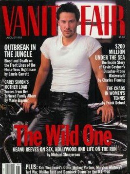 Vanity Fair Magazine August 1995 Keanu Reeves (Single Back Issue)